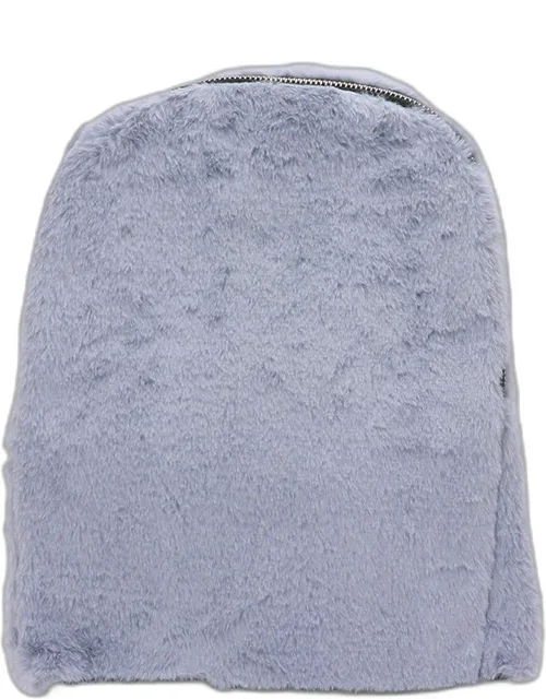 Solid Faux Fur Backpack Bag