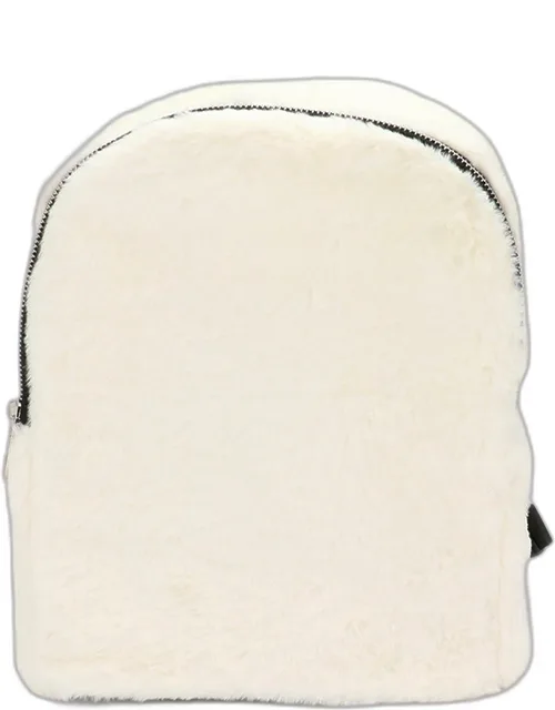 Solid Faux Fur Backpack Bag