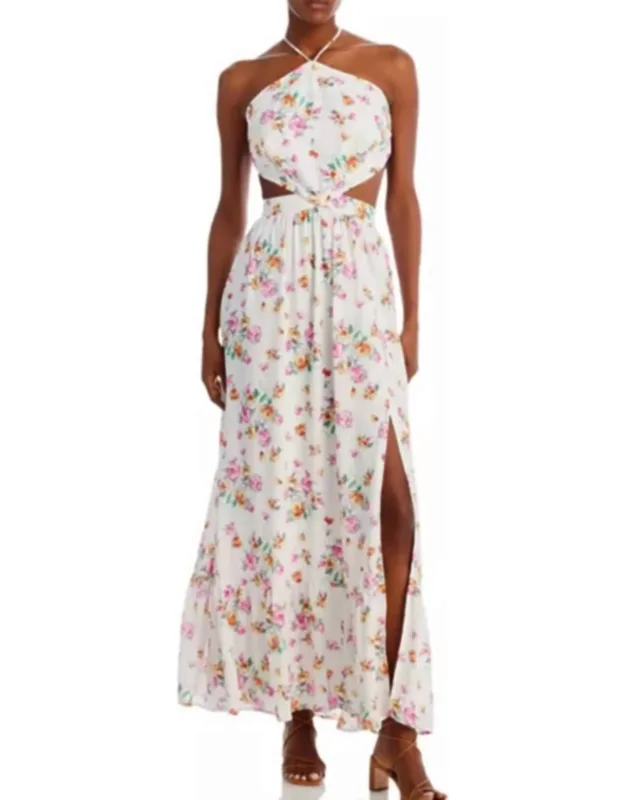 Floral Halter Maxi Dress