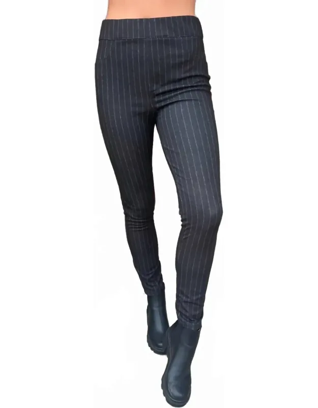 Stripe Pull-on Ponte Pants