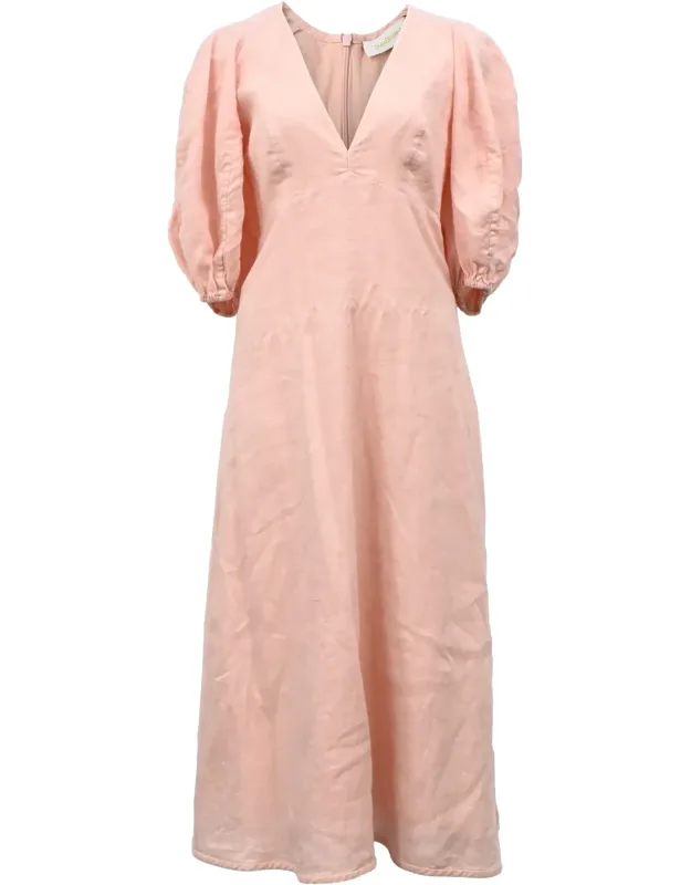 V-neck Midi Dress