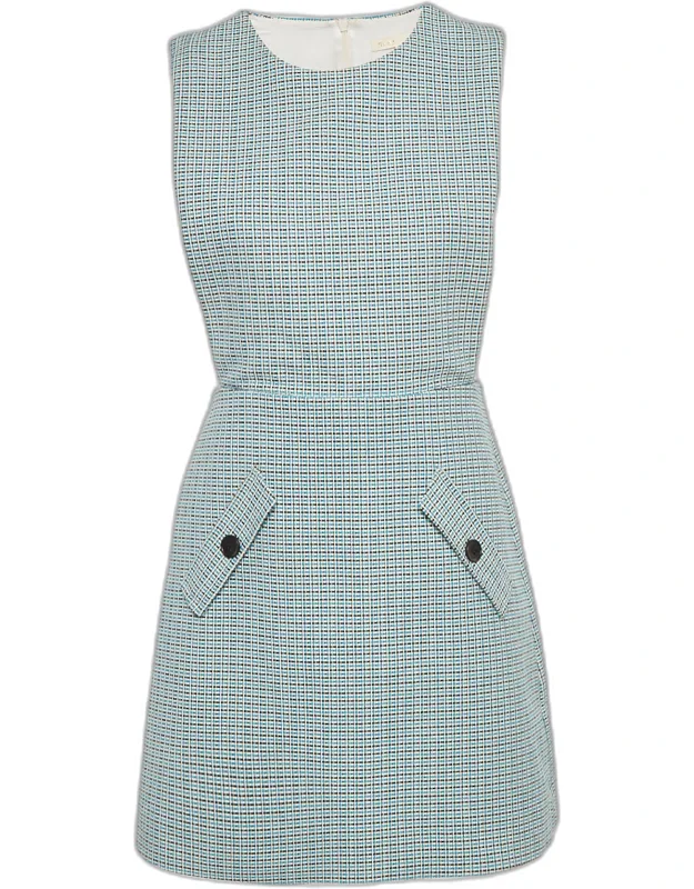 Patterned Cotton Mini Dress