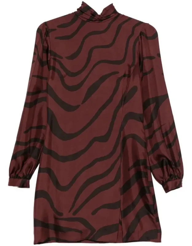 Short Silk High-neck Dress