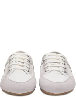 Sneakers Leather White Nylon