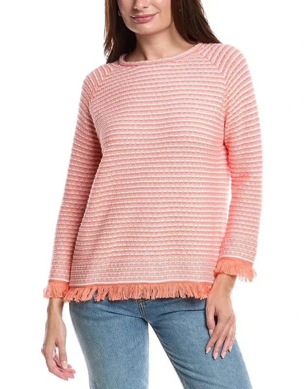 Textured Fringe Sweater