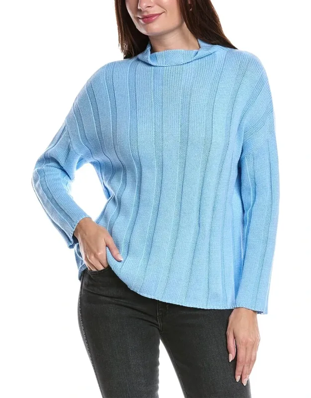Rib Funnel Neck Sweater