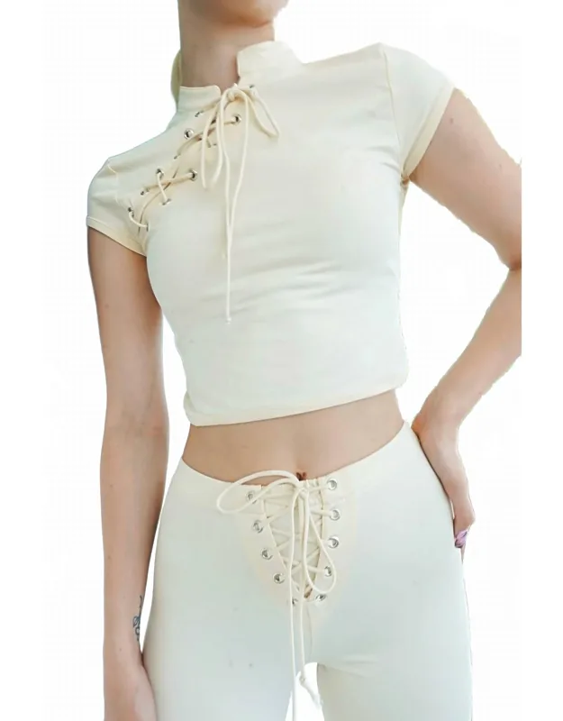 Lace Up Crop Top