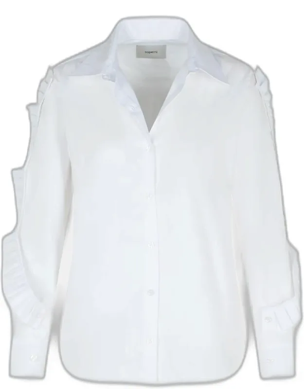 Ruffle Cotton Shirt