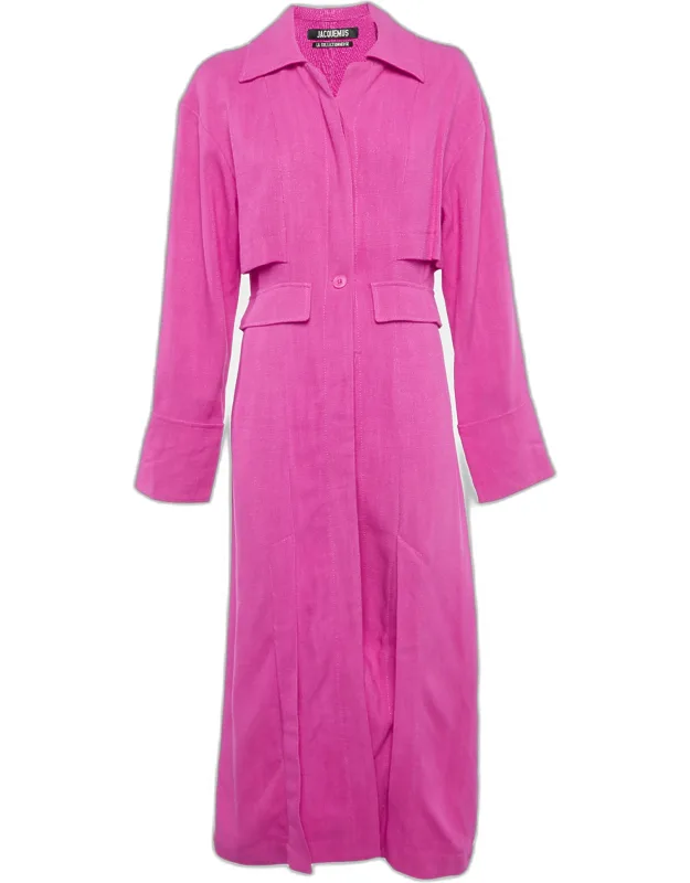 Viscose Long Button Down Coat