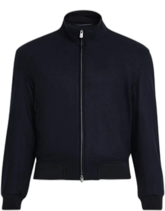 Double-face Cashmere Full-zip Jacket