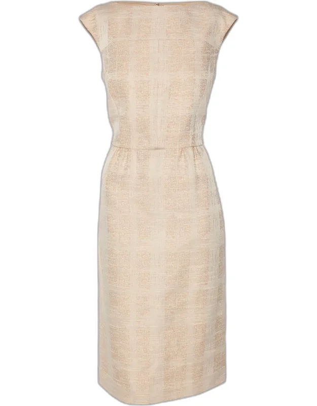 Jacquard Sleeveless Midi Dress