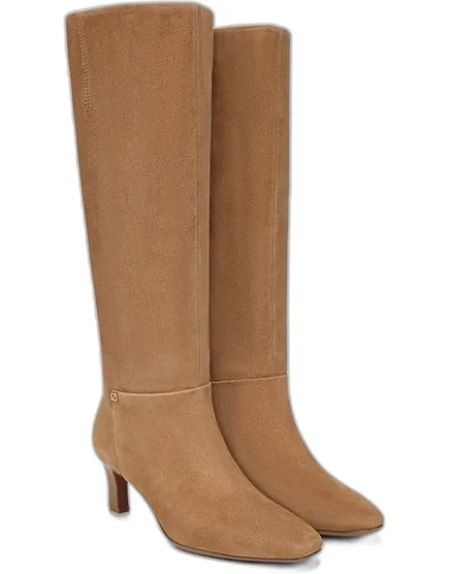 Franco Timmy Knee High Boot With Side Zipper And 2 Inch Heel