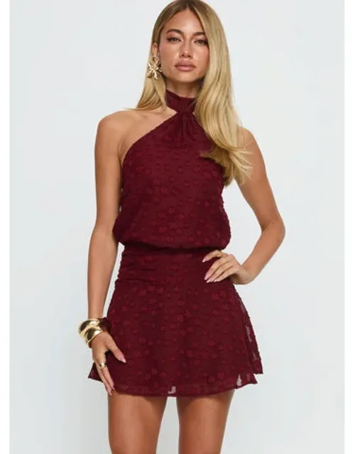 Eurythmic Scarf Halter Mini Dress