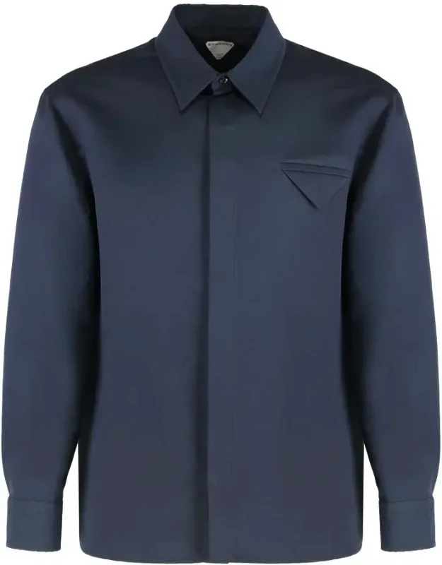 Shirt In Twill Cotton And Silk