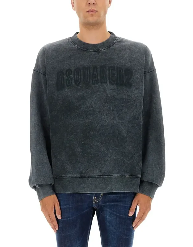 Sweatshirt With Logo, 100% Cotton