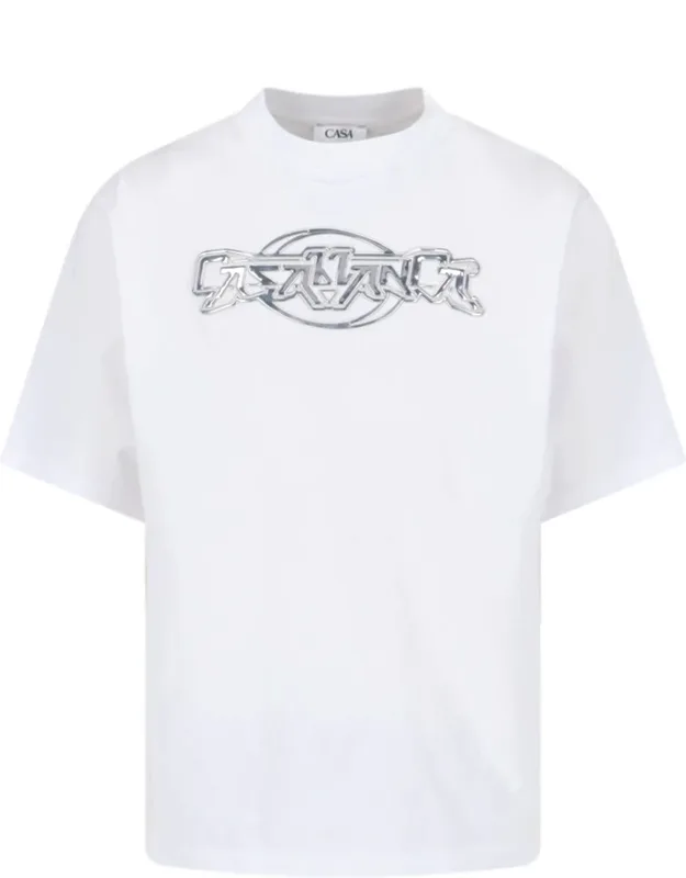 T-shirt "chrome" With Silver Three-dimensional Logo