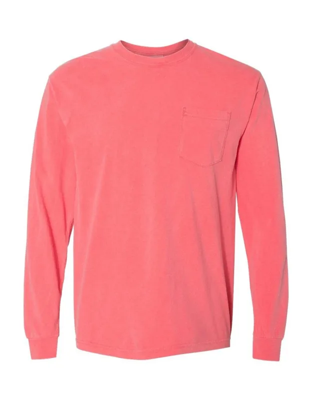 Garment-dyed Heavyweight Long Sleeve Pocket T-shirt