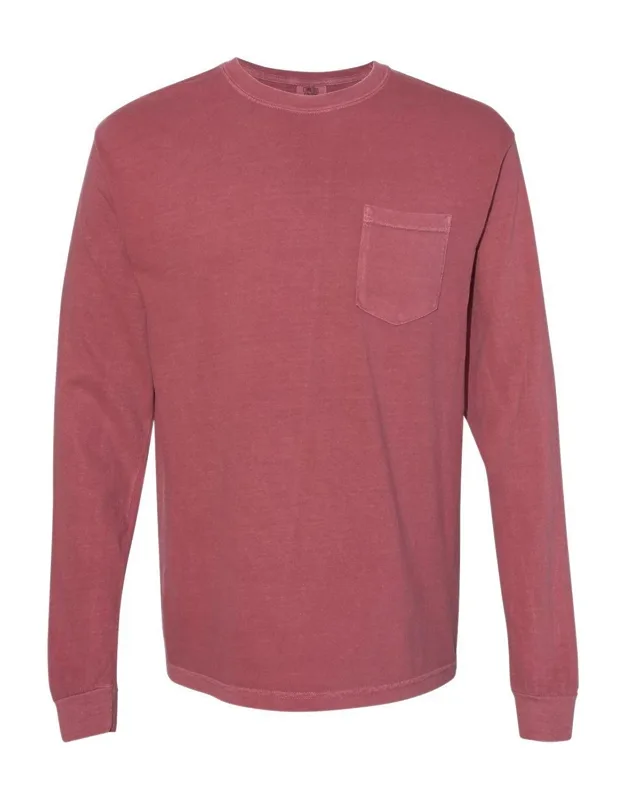 Garment-dyed Heavyweight Long Sleeve Pocket T-shirt