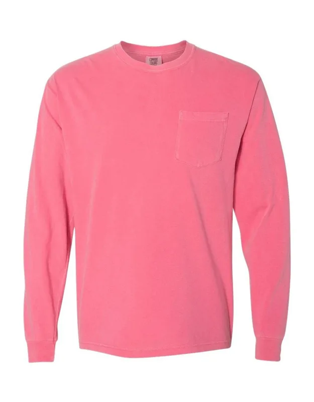 Garment-dyed Heavyweight Long Sleeve Pocket T-shirt