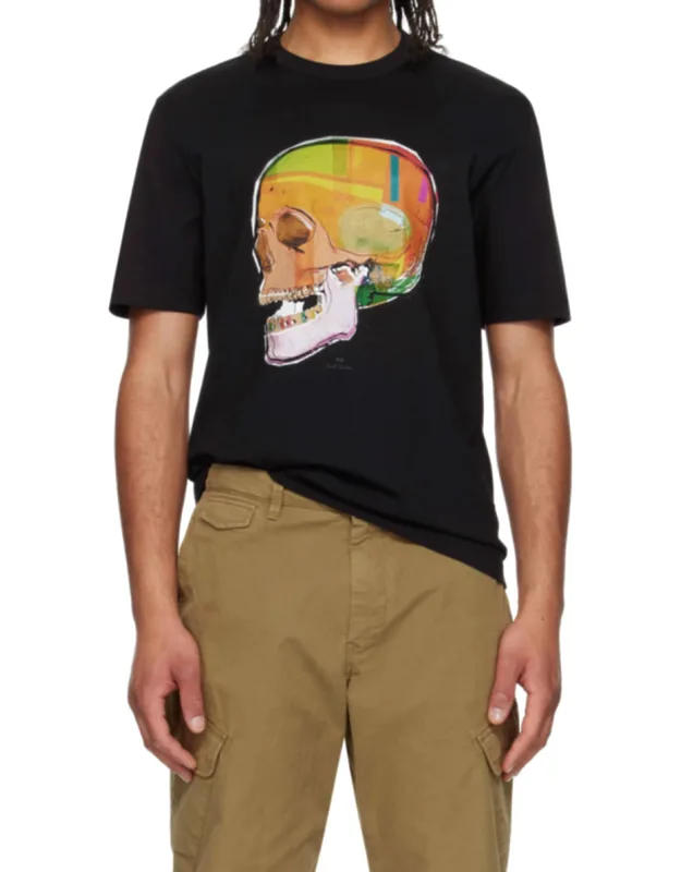 Skull Sketch Print T-shirt