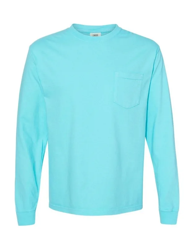 Garment-dyed Heavyweight Long Sleeve Pocket T-shirt