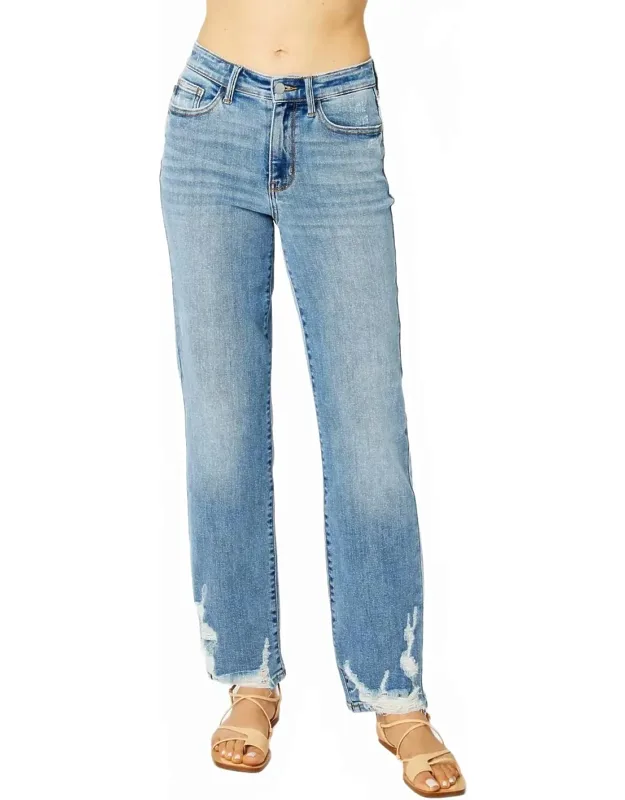 High Waist Straight Leg Jeans