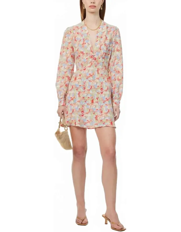 Hebe V-neck Floral Mini Dress