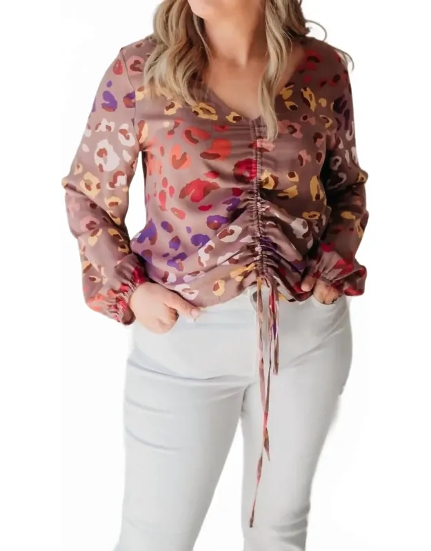 Spotted Leopard Cinch Top
