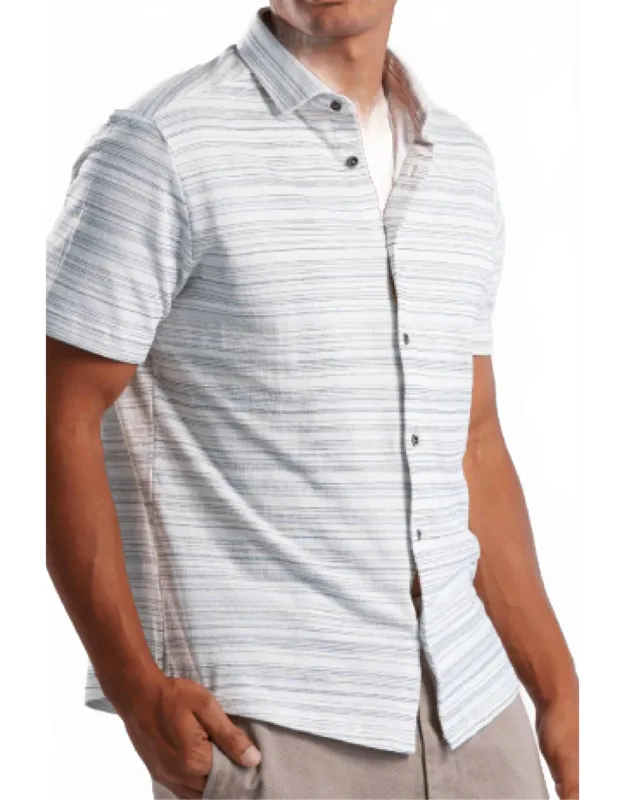 Printed Horizon Pinstripe Knit Shirt