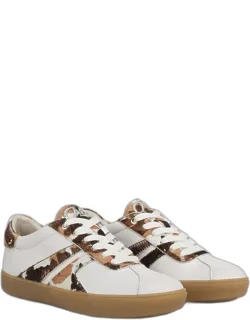 Naturalizer Medina Lace Up Sneaker Shoes, Cow Print Leather, Contour+ Comfort Technology, 3/8 Inch Platform