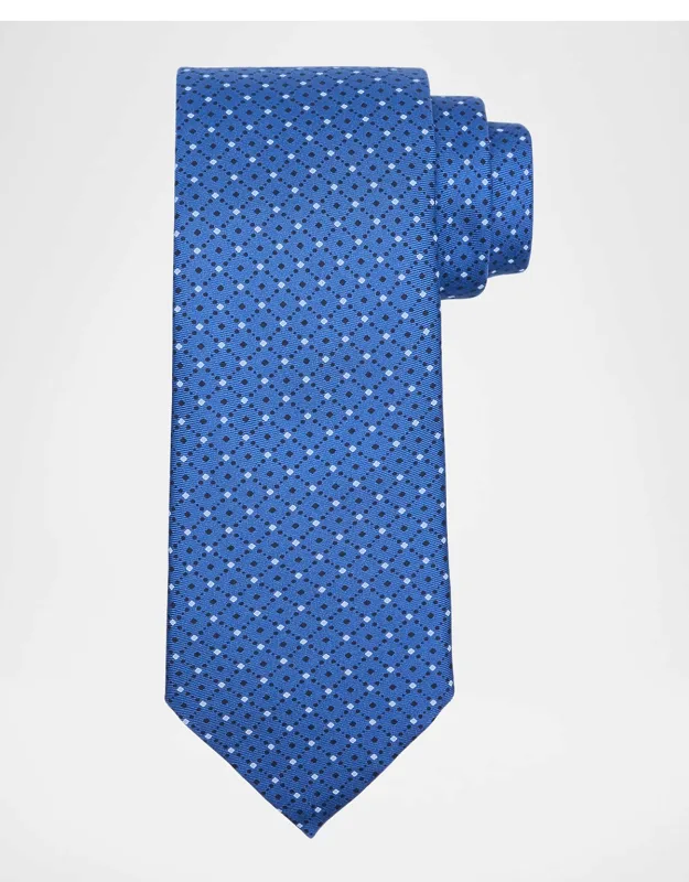 Diamond-print Silk Tie