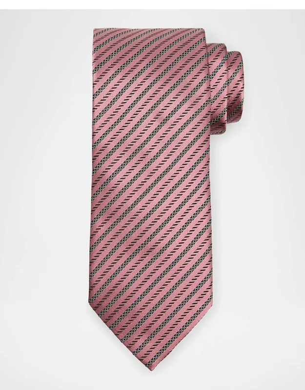Satin Diagonal Stripe Silk Tie