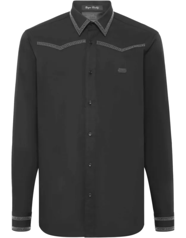 Loose Sugar Daddy Cut Shirt With Cowboy Studs