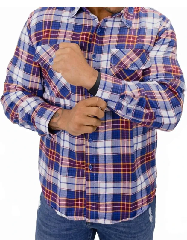Plaid Long Sleeve Button Down Shirt