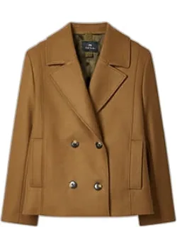 Wool-cashmere Blend Pea Coat