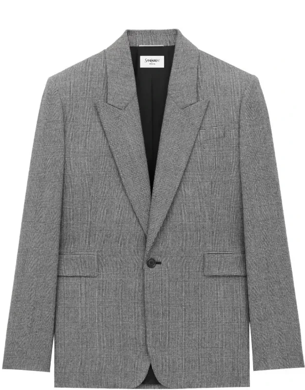 Prince Of Wales Wool Flannel Jacket