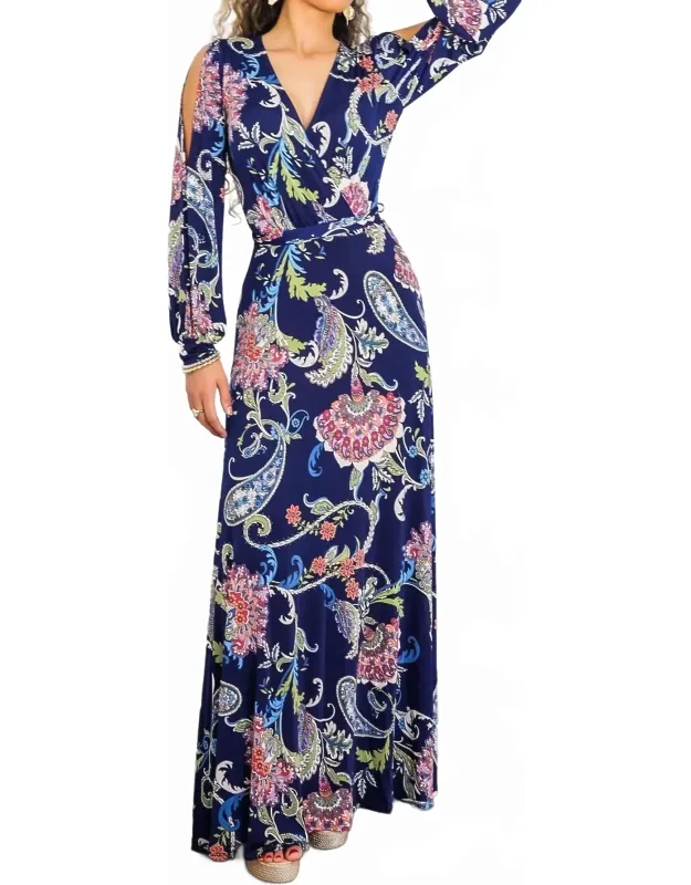 Paisley Cutout Maxi Dress