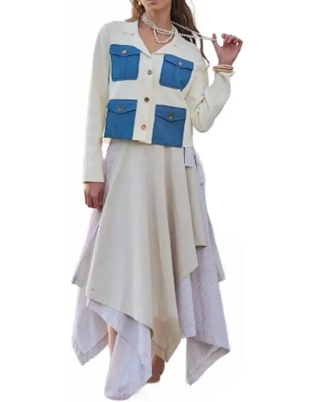 Handkerchief-style Midi Skirt