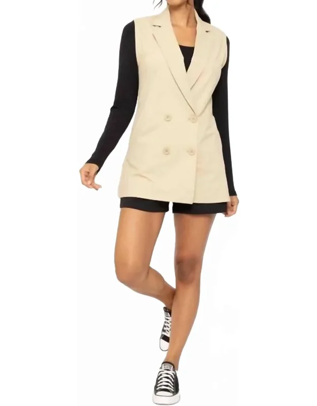 Sleeveless Vest Blazer