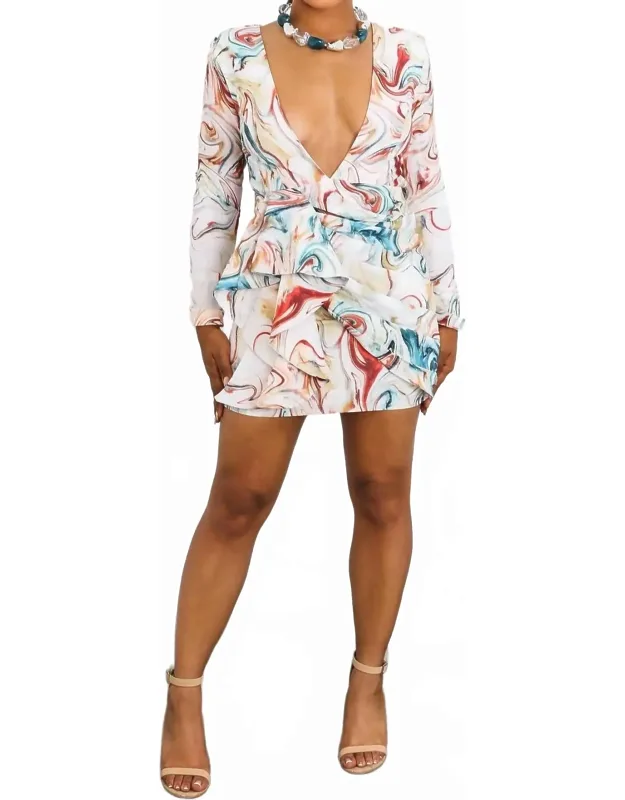 Ruched Mini Dress