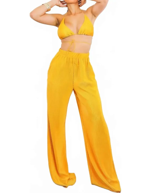 Pleated Vibes Pant Set