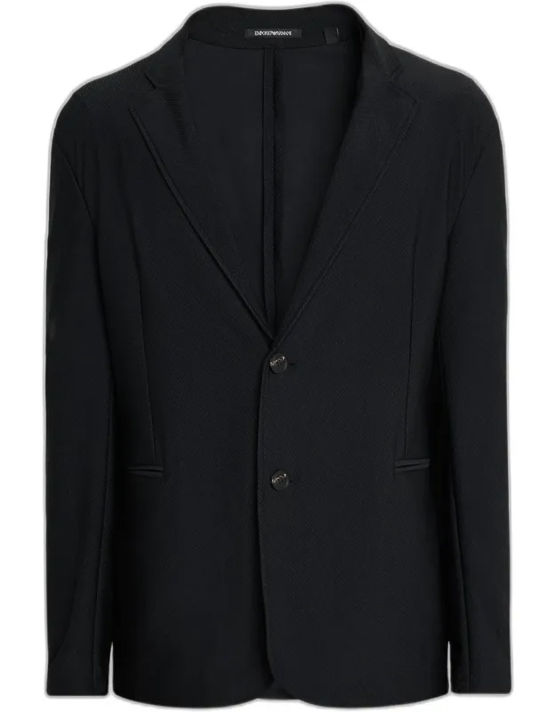 Rice Stitch Notch Lapel Sport Coat