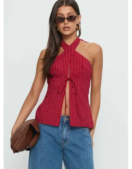 Sensational Cross Front Tie Detail Top