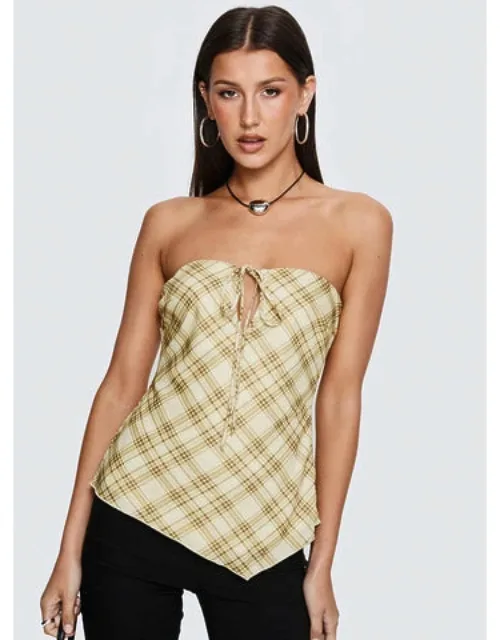 I Wonder Strapless Cut Out Top