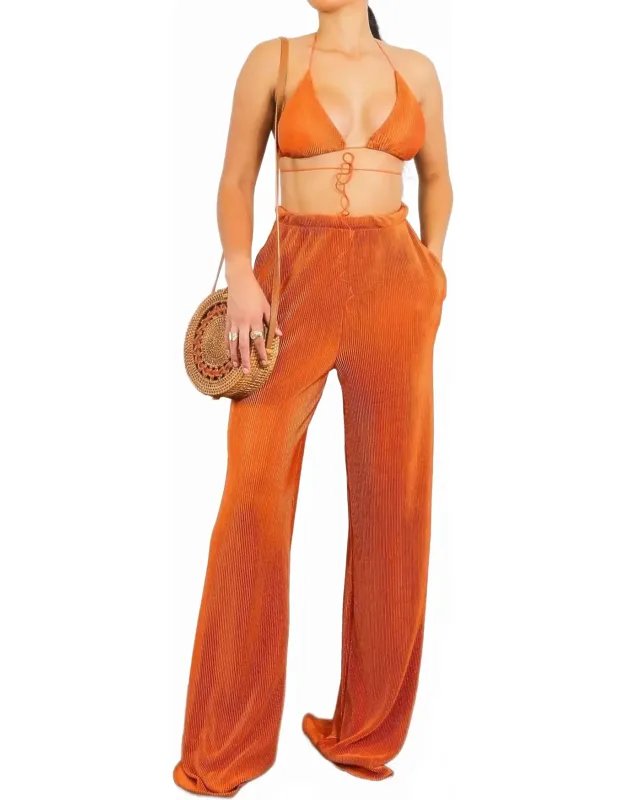 Pleated Vibes Pant Set