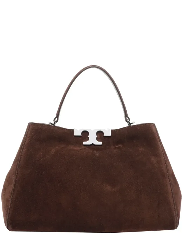 Tory Burch Bags, Suede Satchel With Magnetic Closure