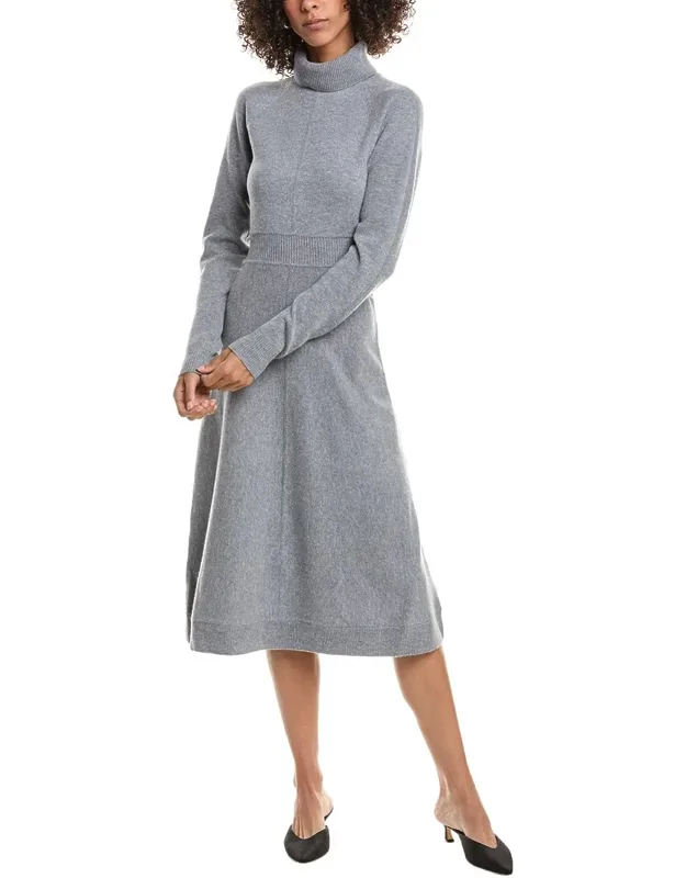 Maizie Mock Neck Pleated Sweaterdress