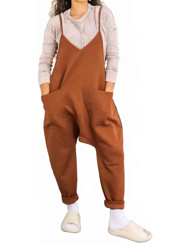 Harem Pocket Jumpsuit Relaxed Fit One-piece