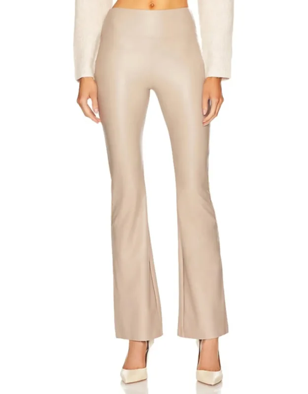 Matte Leather Bootcut Leggings