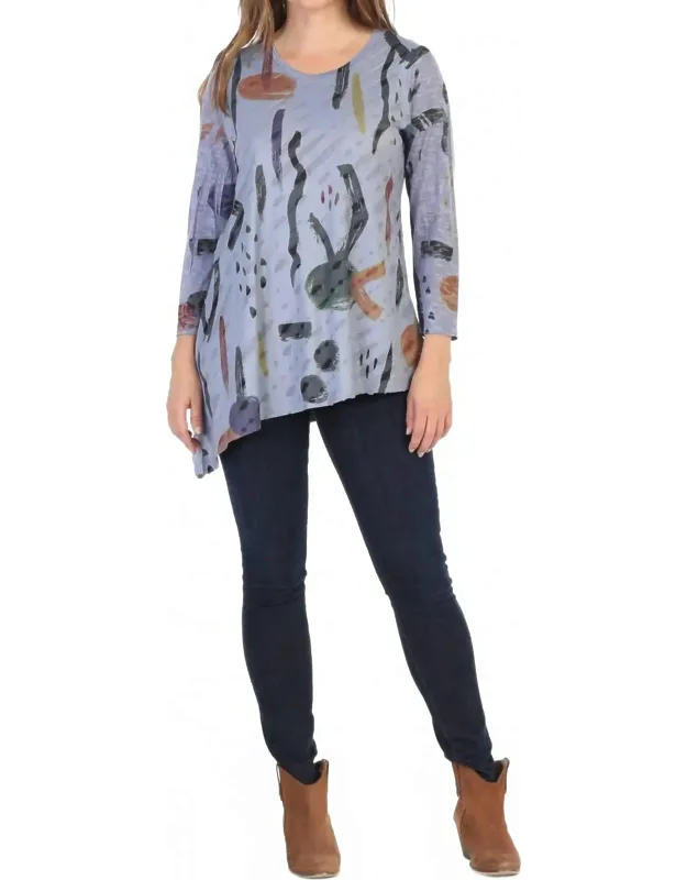 Surprise Double Knit Asymmetric Top